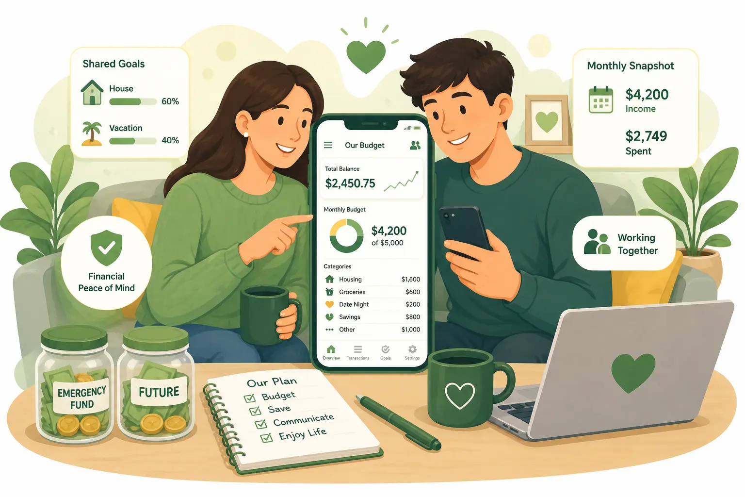 Preview graphic for Best Budgeting App for Couples: How to Manage Money Together Without Stress